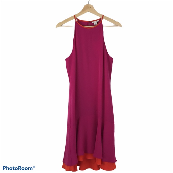 Diane von Furstenberg Pink/Orange Flounce Dress - Picture 7 of 11